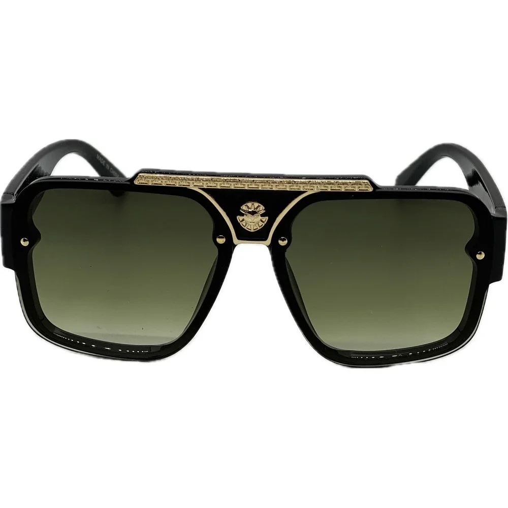 Square Frame Sunglasses Olive Green Lens Gradient Lens Fashion Shades Lentes New
